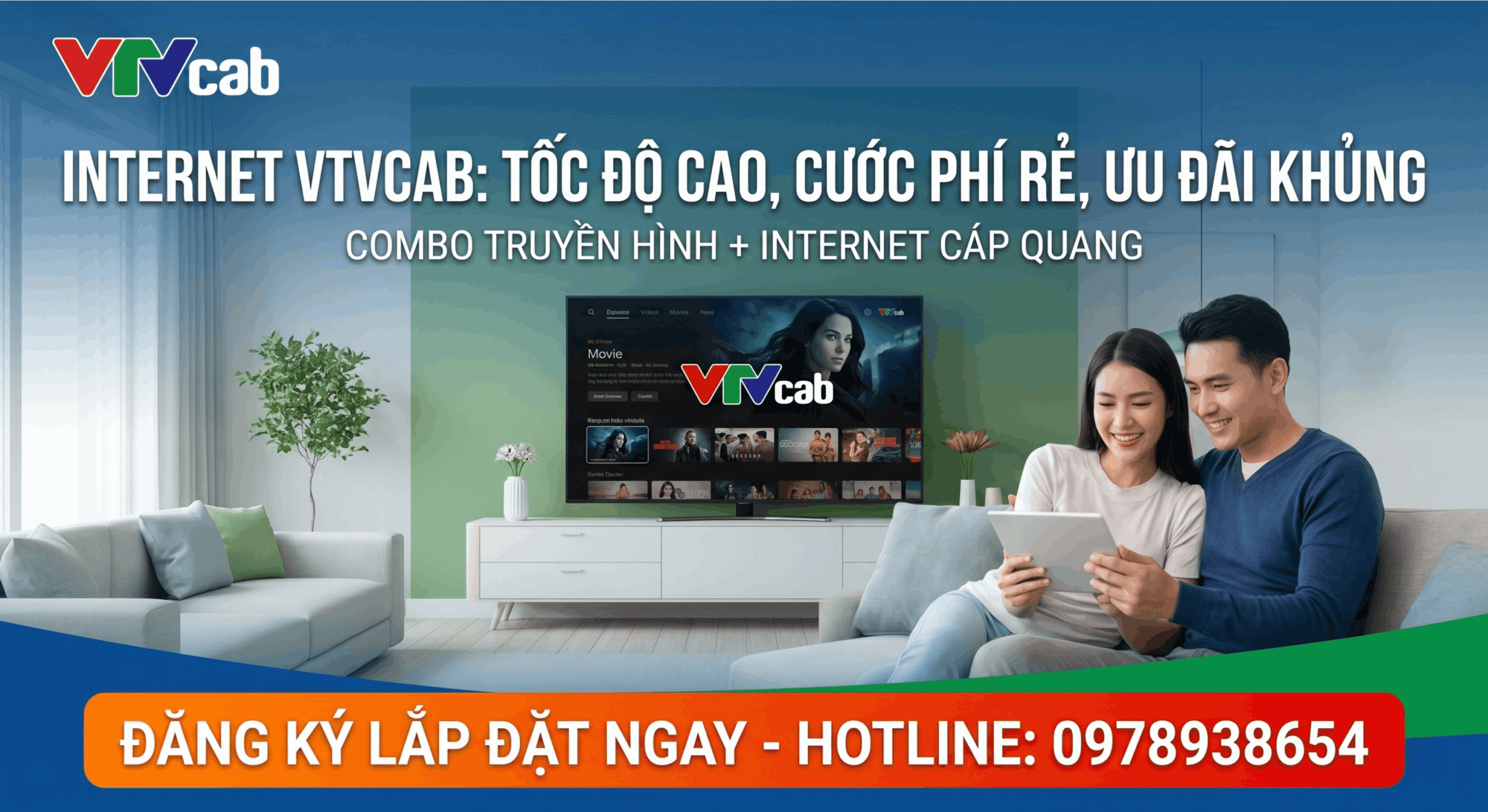 Lắp Mạng Internet VTVcab Tốc Độ Cao, Cước Phí Rẻ & Ưu Đãi